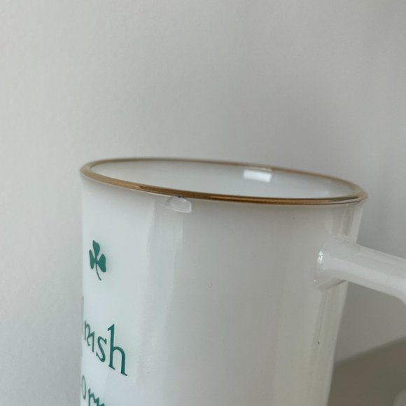 Vintage Milk Glass Irish Coffee Pedestal Mugs Set of 4 - Picture 12 of 12